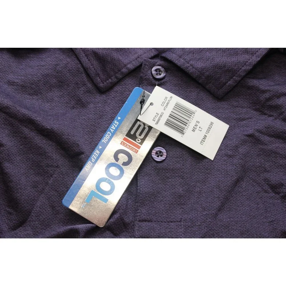 Weatherproof men's 32‎ Degrees Cool heather purple short sleeve polo shirt